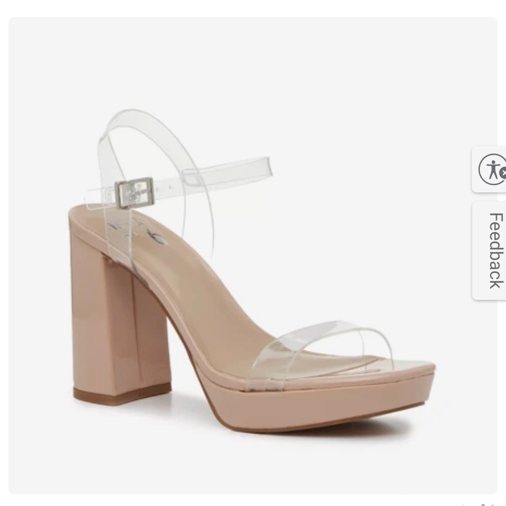 Mix No. 6 Sundra Sandal - clear strap - nude heels